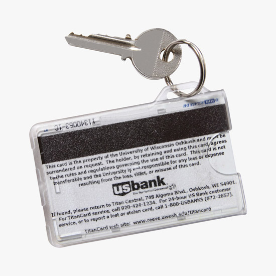 Rigid Card Holder with Key Ring