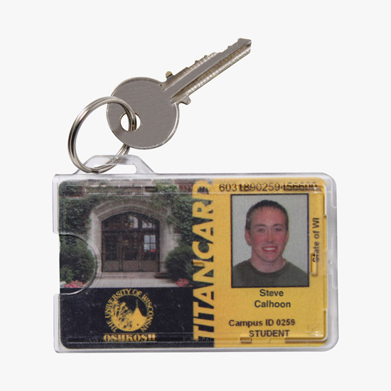 Rigid Card Holder with Key Ring
