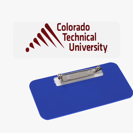Plastic Screened and Engraved Name Badge - 1 x 3