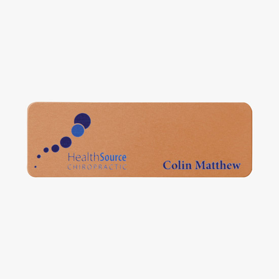 Deluxe Metallic Name Badge 1 x 3