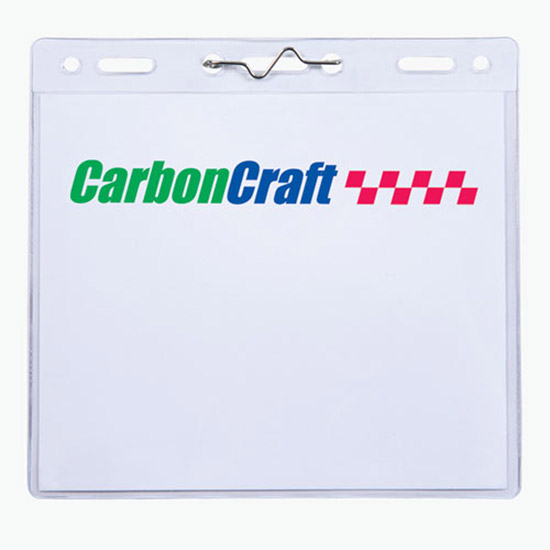 3 5/8 x 4 1/4 Jumbo Deluxe Badge Holder - Pin Attachment