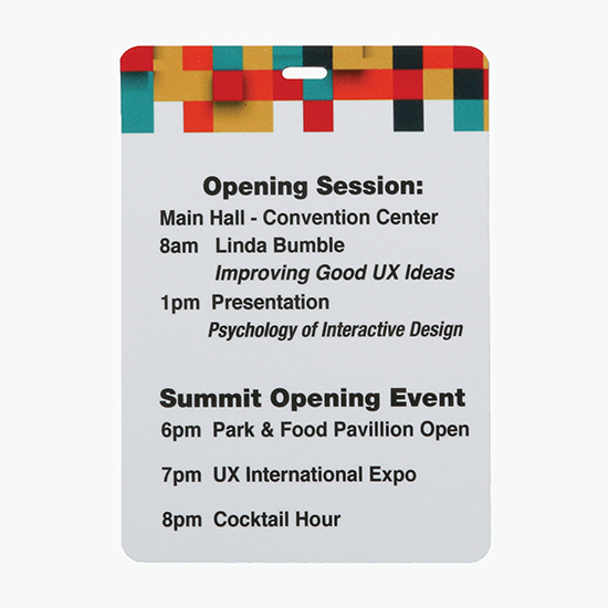 Premium Full-Color Event Badge - 6h x 4 3/8w