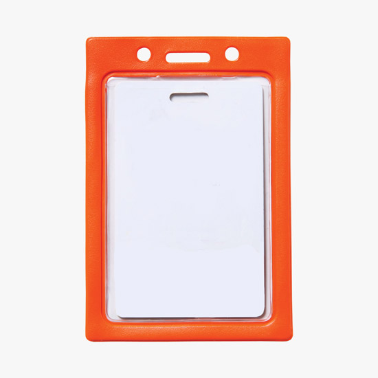 Colored Frame Vinyl ID Badge Holder