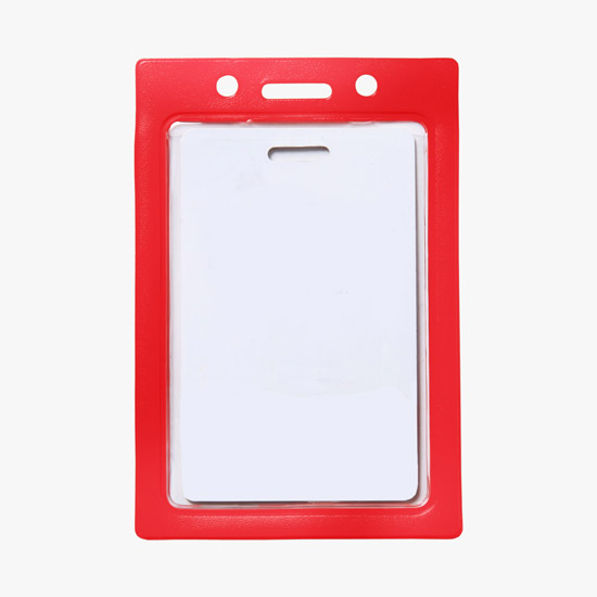 Colored Frame Vinyl ID Badge Holder