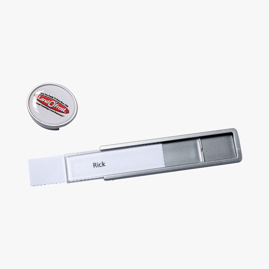 Pittsburgh Full-Color Reusable Plastic Name Badge - Oval