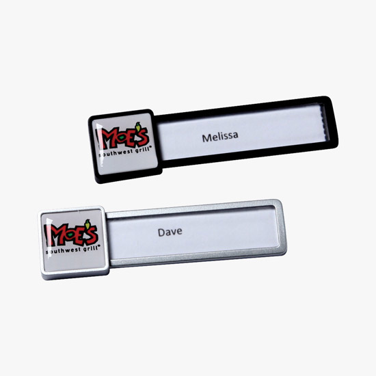 Pittsburgh Full-Color Reusable Plastic Name Badge - Square