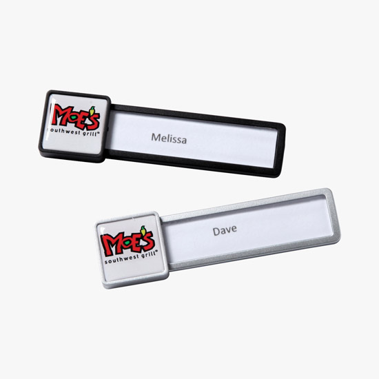 Pittsburgh Full-Color Reusable Plastic Name Badge - Square