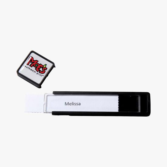Pittsburgh Full-Color Reusable Plastic Name Badge - Square