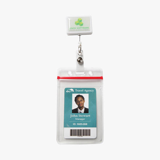 2.38 x 3.875 Resealable Vertical Vinyl Badge Holder