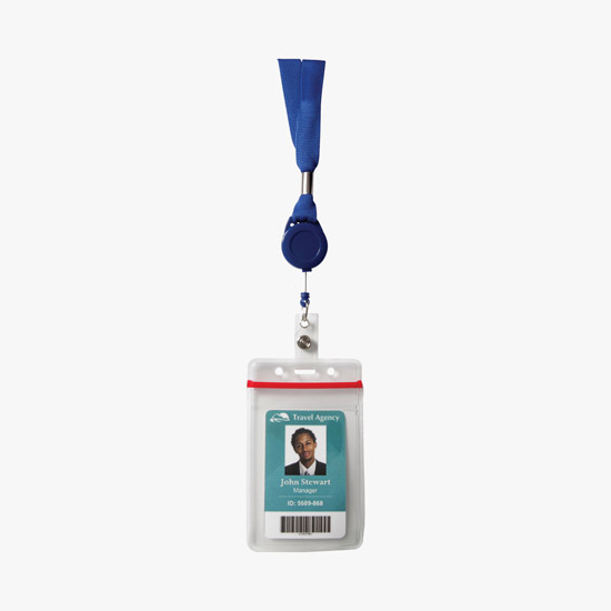 2.38 x 3.875 Resealable Vertical Vinyl Badge Holder