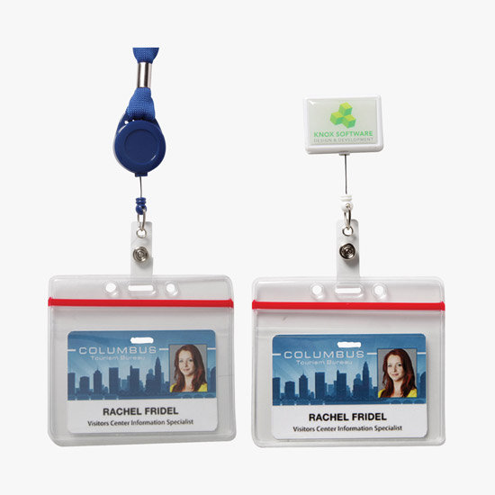 2.75 x 3.63 Resealable Horizontal Vinyl Badge Holder