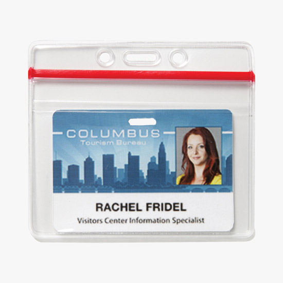 2.75 x 3.63 Resealable Horizontal Vinyl Badge Holder