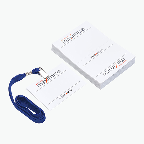 3 x 4 Ultra Event Badges with Slot for Inkjet - Printed