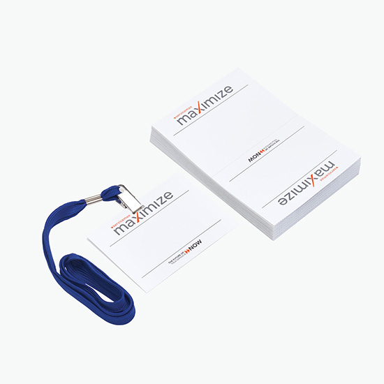 3 x 4 Event Badges with Slot for Direct Thermal - Printed