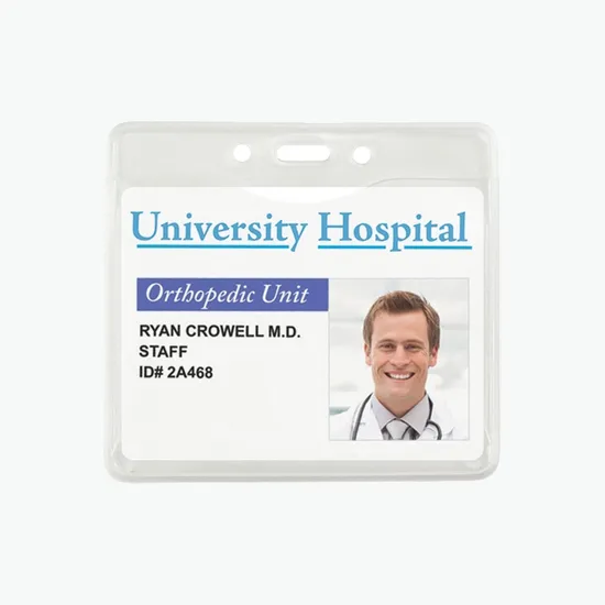 3 x 4 PureClear Horizontal PVC-Free Vinyl Badge Holder