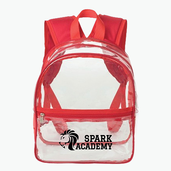 Small Heavy Duty Clear Backpack