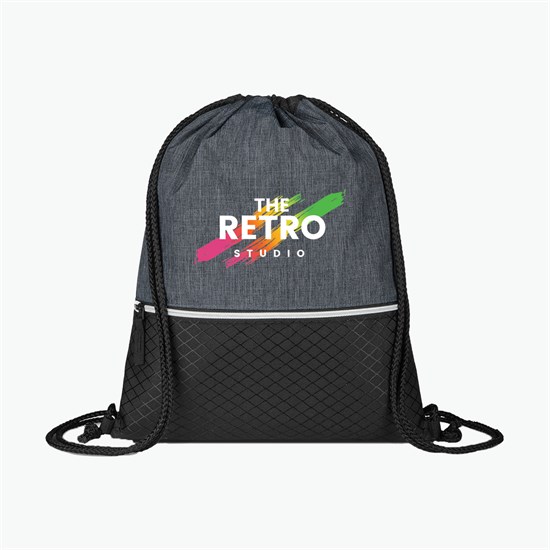 Crosshatch Drawstring Sportpack - Full Color