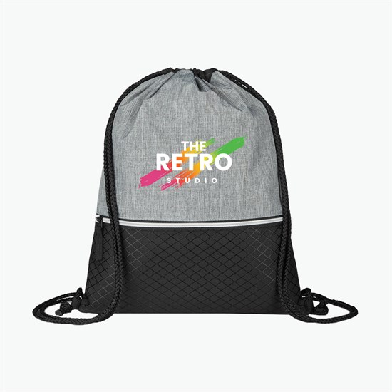 Crosshatch Drawstring Sportpack - Full Color