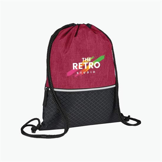 Crosshatch Drawstring Sportpack - Full Color