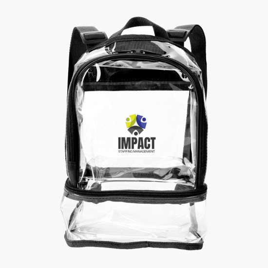 Clear Recycled Dual Mini Backpack - Full Color