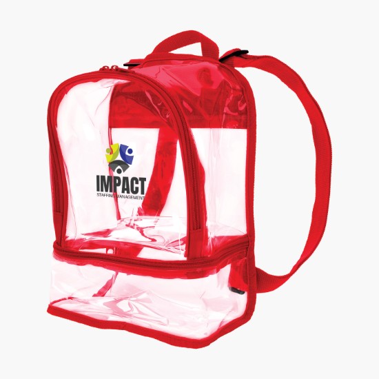 Clear Recycled Dual Mini Backpack - Full Color