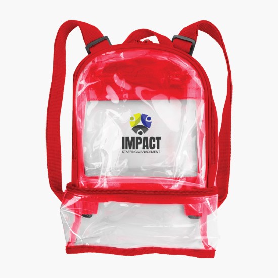 Clear Recycled Dual Mini Backpack - Full Color