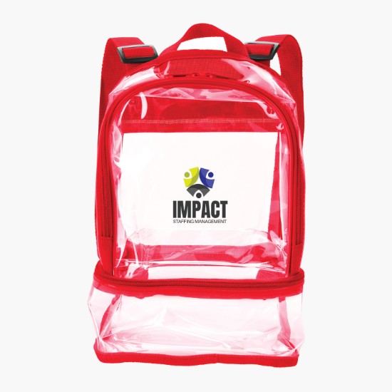 Clear Recycled Dual Mini Backpack - Full Color