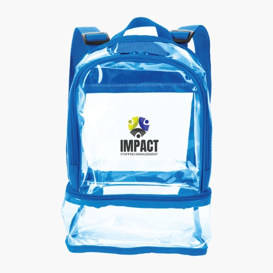Clear Recycled Dual Mini Backpack - Full Color