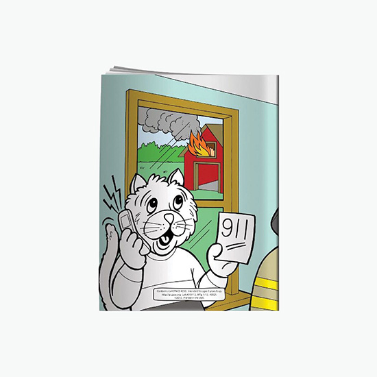 Coloring Book - Escaping Fire Danger