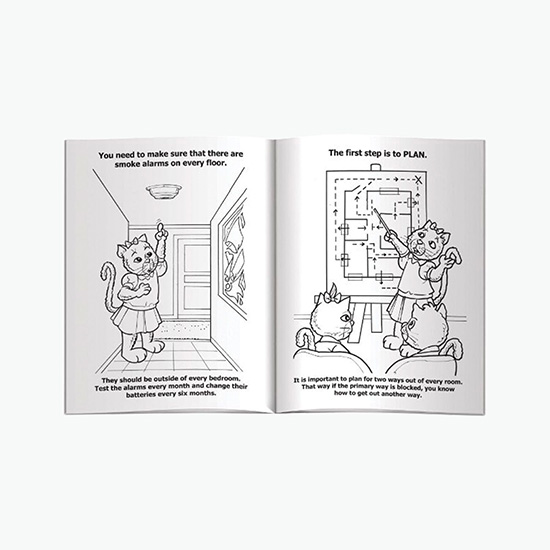 Coloring Book - Escaping Fire Danger