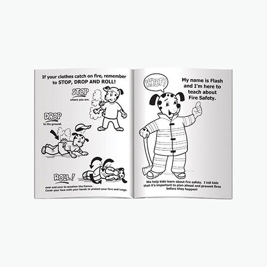 Coloring Book - Flash Teaches Fire Safety