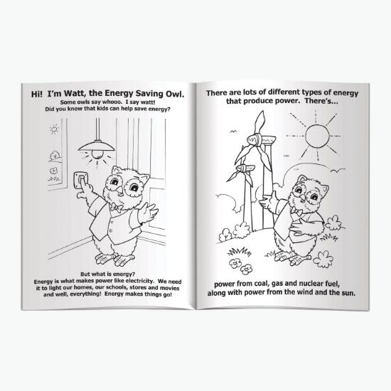 Coloring Book - Be Wise with Watt the Energy Saving Owl
