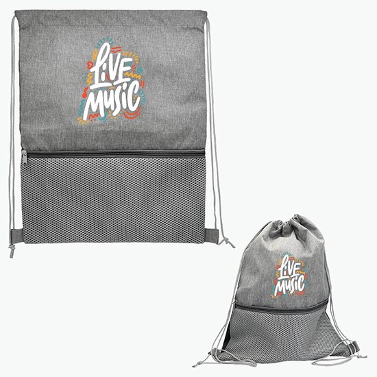 Mesh Pocket Recycled Drawstring Sportpack
