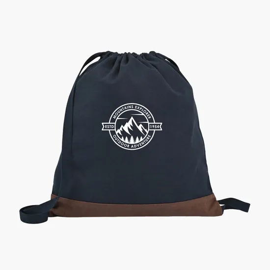 Ivy AWARE™ Recycled 12 oz Cotton Drawstring Bag - 24-Hour Production