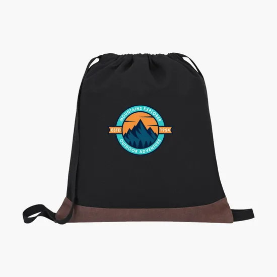 Ivy AWARE™ Recycled 12oz Cotton Drawstring Bag - Full Color