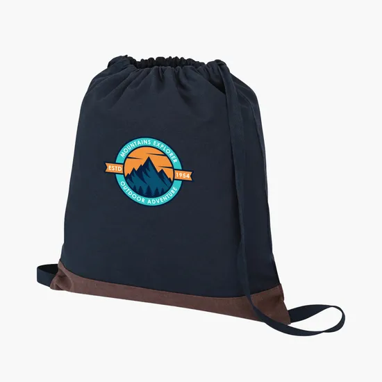 Ivy AWARE™ Recycled 12oz Cotton Drawstring Bag - Full Color