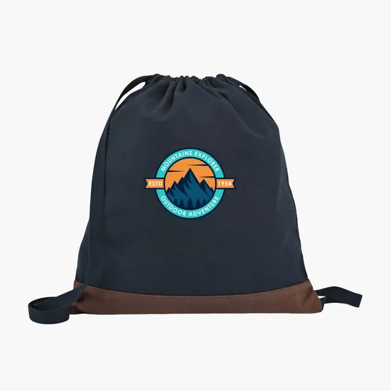 Ivy AWARE™ Recycled 12oz Cotton Drawstring Bag - Full Color