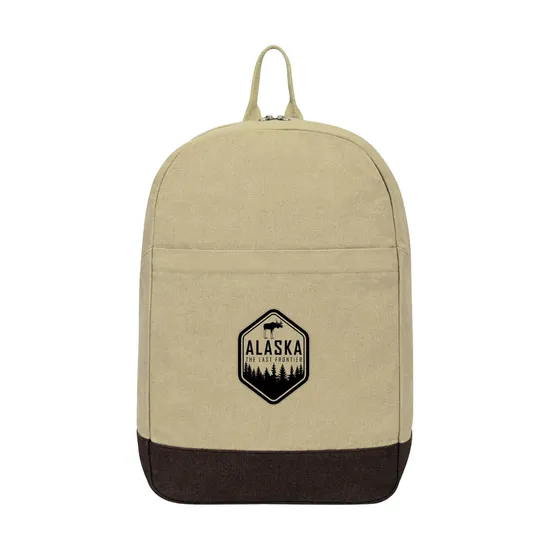 Ivy AWARE™ Recycled 12oz Cotton Laptop Backpack - 24-Hour Production