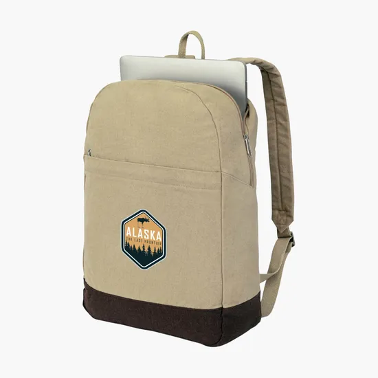 Ivy AWARE™ Recycled 12oz Cotton Laptop Backpack - Full Color