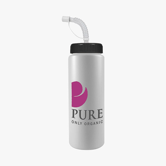 32 oz Guzzler Water Bottle with Straw