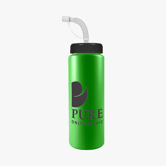 32 oz Guzzler Water Bottle with Straw