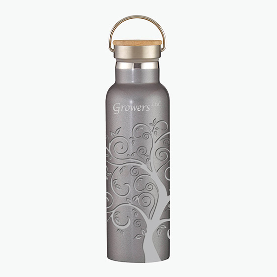 21 oz Tipton Stainless Insulated Bottle with Bamboo Lid - Full Laser