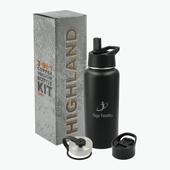 32 oz Highland 3-in-1 Copper Vacuum Bottle Kit - Engraved