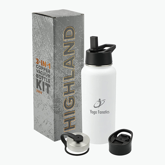 32 oz Highland 3-in-1 Copper Vacuum Bottle Kit - Engraved