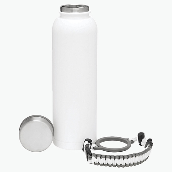 32 oz h2go Copper Vacuum Insulated Pine Bottle with Removable Strap Handle - Foil