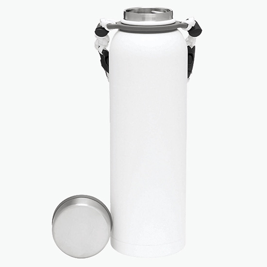 32 oz h2go Copper Vacuum Insulated Pine Bottle with Removable Strap Handle - Foil