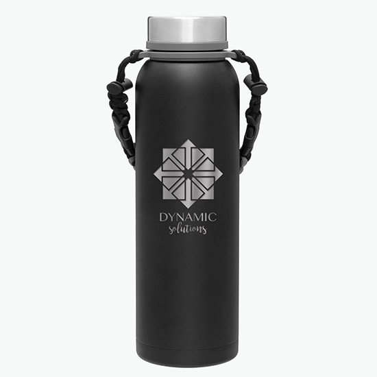 32 oz h2go Copper Vacuum Insulated Pine Bottle with Removable Strap Handle - Engraved