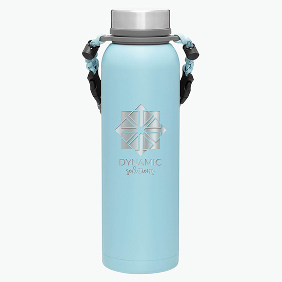 32 oz h2go Copper Vacuum Insulated Pine Bottle with Removable Strap Handle - Engraved