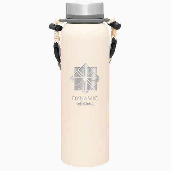 32 oz h2go Copper Vacuum Insulated Pine Bottle with Removable Strap Handle - Engraved
