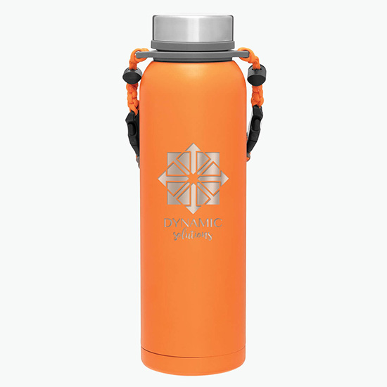 32 oz h2go Copper Vacuum Insulated Pine Bottle with Removable Strap Handle - Engraved